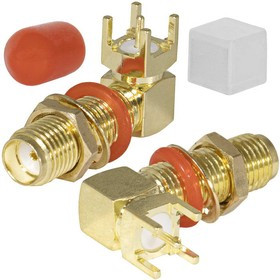 SMA-RWF23, Разъём высокочастотный , гнездо на плату, прямой угол