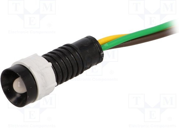 LGY-D5-24AC/DCWK, Индикат.лампа: LED, вогнутый, 24ВDC, 24ВAC, Отв: d11мм, IP40