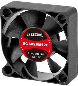 EC5020M12SP, Вентилятор 12В, 50х50х20мм, подш. скольжения, 4500 об/мин, кабель 3-- 4pin (PWM)
