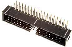 BH-34R (IDC-34MR), вилка на плату шаг 2.54мм угловая (118-A-34GRK)
