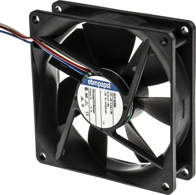 Вентилятор ebmpapst 3412N/2HH 12V 2.9W 240mA 3pin