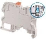 ZS4-S-T2-R1-BL, DIN Rail Terminal Blocks Aut SNK Screw