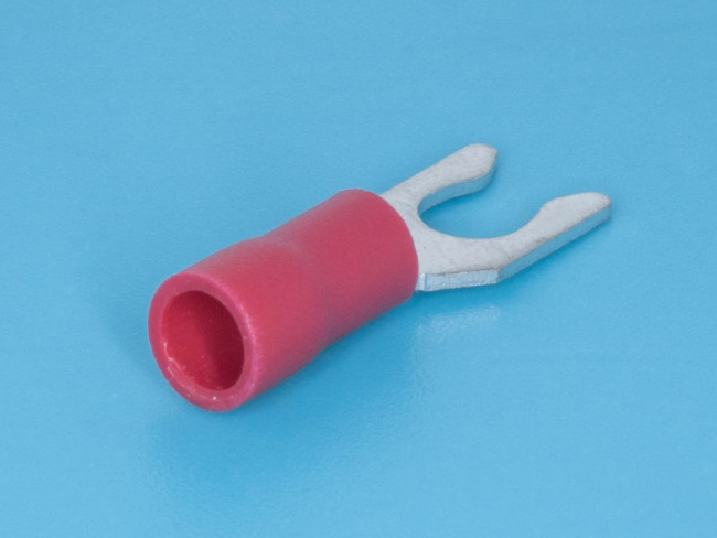 TYLI-1.25-4, Клемма тип "U" 4,3мм на провод 0,5-1,5мм с защелкой, изолированная, кратно 100шт.