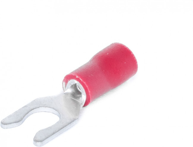 TYLI-1.25-4, Клемма тип "U" 4,3мм на провод 0,5-1,5мм с защелкой, изолированная, кратно 100шт.