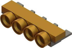 9311-60015-TD, RF Connectors / Coaxial Connectors SMPM M Edge Launch Conn 4 Port SB, TD
