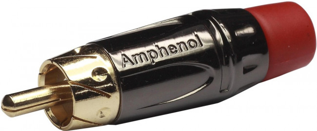 ACPL-CRD, Вилка; RCA; "папа"; короткий; прямой; пайка; черный; позолота; 3-7мм