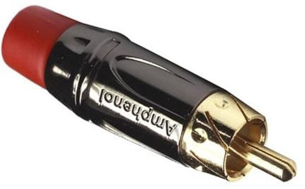ACPL-CRD, Вилка; RCA; "папа"; короткий; прямой; пайка; черный; позолота; 3-7мм