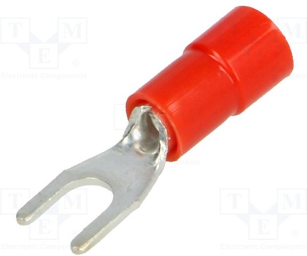 BM 00114, Наконечник: вилка, M3,5, d: 3,7мм, 0,25-1,5мм2, обжим, на провод