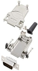 6355-0044-01, DE-9 Plug D-Sub Connector Kit, Zinc