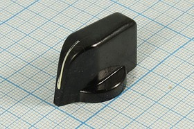 Ручка-клюв, диаметр регулятора d6,0мм, пластик, черный, QKZ7-1;№706 ручка "V"d6,0\34x23x16\ пл\чер\\