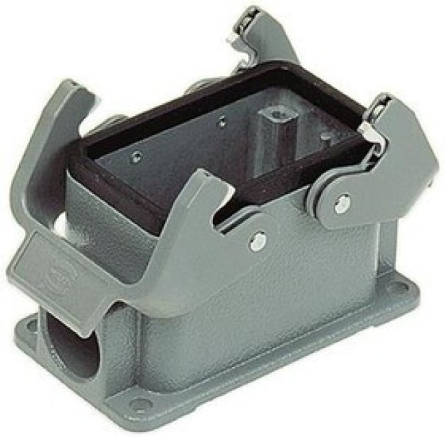 09300100273, Heavy Duty Power Connectors SURFACE MOUNTING HSG HAN 10B 2 SIDE ENTRY