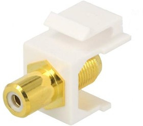 LOG-NK0026, Гнездо, Переходник: адаптер, 2x "мама", Keystone, прямой, позолота