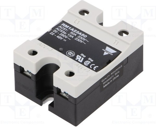 RM1A23A50, Solid State Relays - Industrial Mount SSR ZS 230V 50A 24-265 VAC LED RM1A23A50, Solid State Relays - Industrial Mount SSR ZS 230V 50A 24-265 VAC LED