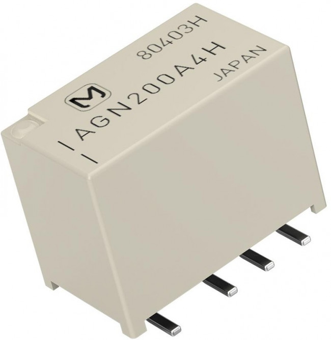 AGN200A12, Реле: электромагнитное, DPDT, Uобмотки: 12ВDC, 0,3A/125ВAC, 1028Ом