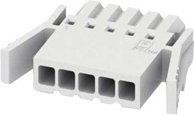 PTCM 0,5/ 6-PL-2,5 WH, Съемная клеммная колодка, 2.5 мм, 6 вывод(-ов), Зажим, 6 А
