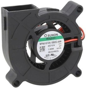 MF60151VX-1B00U-A99, Вентилятор: DC, blower, 12ВDC, 60x60x15мм, 10,54куб.м/ч, 37,7дБА, Vapo
