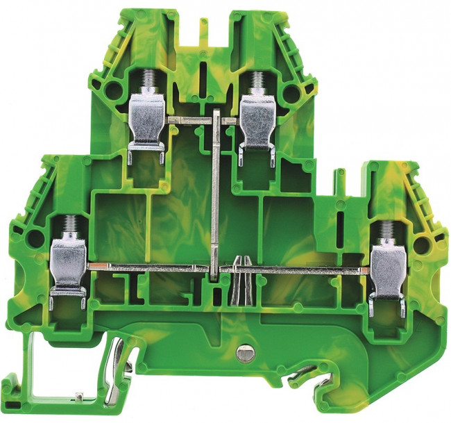 58.504.9255.0, WT 4 E PE Series Green, Yellow Earth Terminal Block, Double-Level, Screw Termination, ATEX