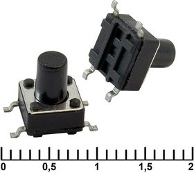 IT-1102WC (6x6x8), Тактовая кнопка IT-1102WC, 6x6x8 мм, OFF-(ON), 50 мА, 12 В, 100 мОм