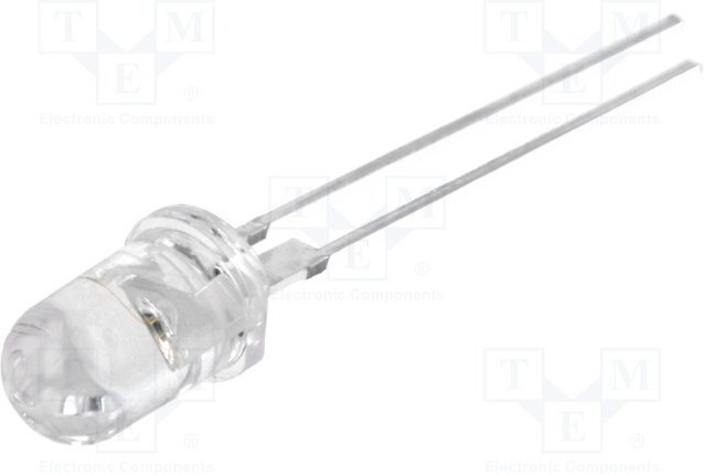 OSG5DA5201E, LED; 5mm; green; 30000?35000mcd; 8°; Front: convex; 2.9?3.6V; Bullet