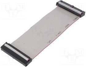 FC40300-S, Шлейф с разъемами IDC, 40x28AWG, Ш.шлейфа 1,27мм, 0,3м