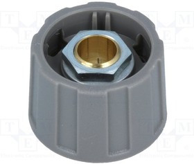 A2523638, Ручка, без указателя, ABS, dоси: 6,35мм, d23x15,5мм, серый