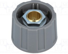 A2523638, Ручка, без указателя, ABS, dоси: 6,35мм, d23x15,5мм, серый