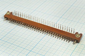 Разъем прямоугольный соединитель ГРПМШ-1-61ШУ2-В вилка, шаг P3.5, контакты 61P, на плату, угловой, ГРПМШ-1-61ШУ2-В