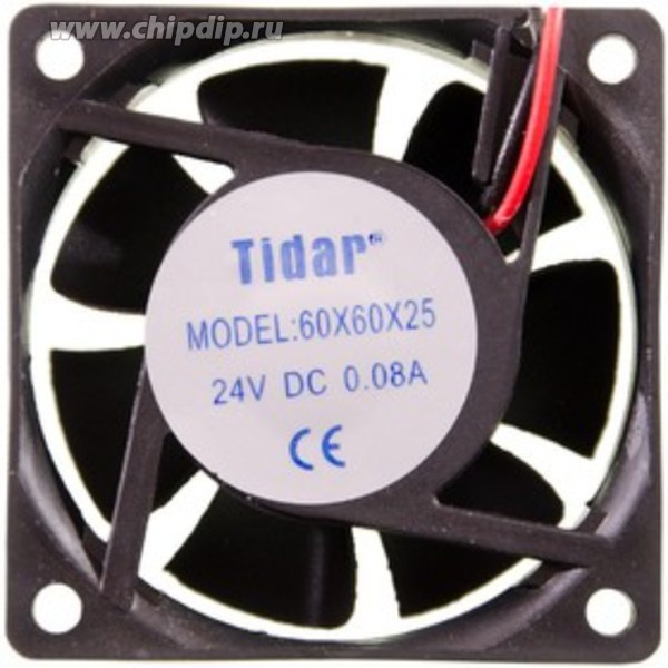 Вентилятор Tidar 60x60x25 24v 0.08a аналог RQD 6025ms 24v 60x25 2 pin Вентилятор Tidar 60x60x25 24v 0.08a аналог RQD 6025ms 24v 60x25 2 pin