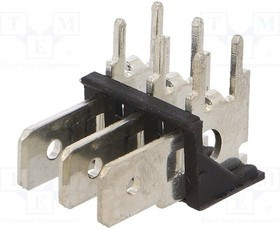 KEYS7823, Наконечник: плоский, 6,4мм, 0,8мм, THT, сталь, луженые, 500В, 15А