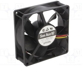 9G0912A201, Вентилятор: DC; осевой; 12ВDC; 92x92x32мм; 150куб.м/ч; 44дБА; Дл: 300мм