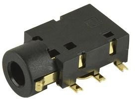 SJ2-254066A-SMT-TR, Phone Connectors 2.5mm gold terminal 7 conductor 0 switch