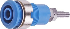 49.7043-23, Safety Socket ø4mm Blue 32A 1kV Nickel-Plated
