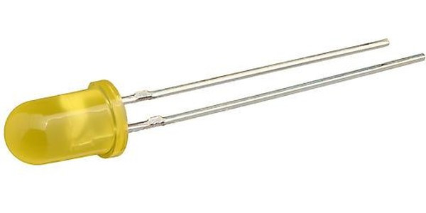 GNL-5013YD, Светодиод желтый 60° d=5мм 20мКд 590нМ (Yellow)