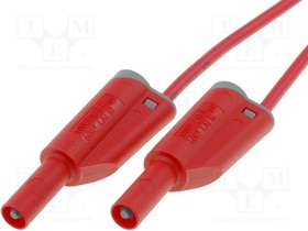 PJ2612-100-R, Измерительный провод, 20А, с осевым гнездом 4мм, в корпусе