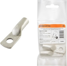 Наконечник медный луженый ТМЛ 50-10-11 ГОСТ 7386-80 (2 шт./упак.) TDM Наконечник медный луженый ТМЛ 50-10-11 ГОСТ 7386-80 (2 шт./упак.) TDM