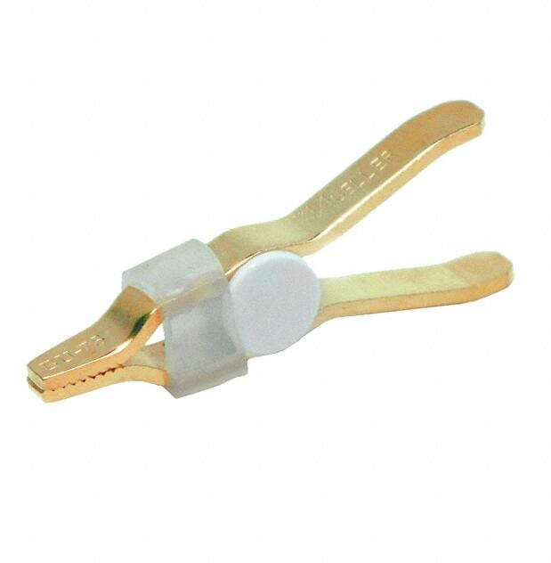 BU-78K, Gold Kelvin Clip, 10A, 12mm Jaw Opening, Gold Plating
