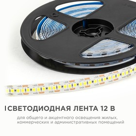 LSE-267 Светодиодная лента 12В, 19,2Вт/м, smd2835, 240д/м, IP20, 19Лм/чип, подложка 10мм, 5м, 6500К.
