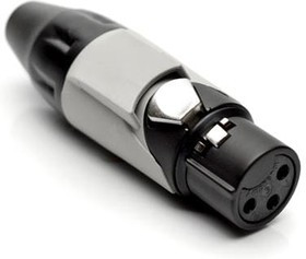 AX3FB8M-AU, XLR Connectors 3P SOCKET F PLUG BLKGLD W GRY MRK SLV
