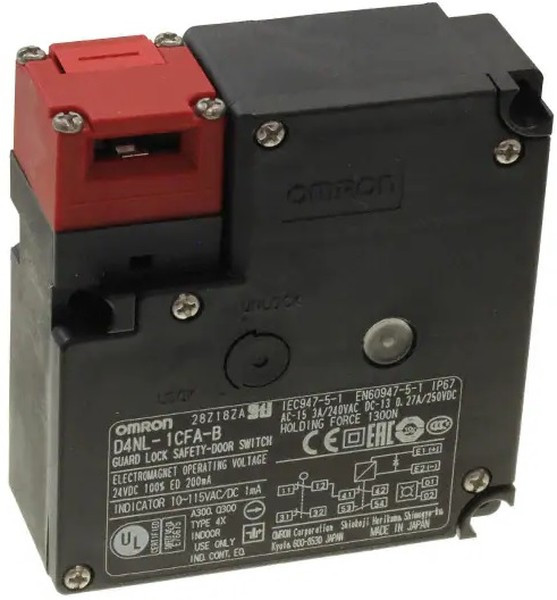 D4NL-1CFA-B, D4NL Series Solenoid Interlock Switch, Power to Unlock, 24V dc, 2NC + 1NC/1NO D4NL-1CFA-B, D4NL Series Solenoid Interlock Switch, Power to Unlock, 24V dc, 2NC + 1NC/1NO