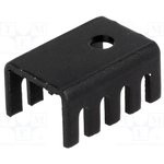 HS-S02, Радиатор: прессованный, U, TO220, черный, L: 19,05мм, W: 13,21мм