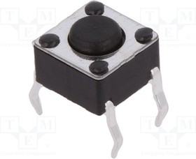 1301.9301, Микропереключатель TACT, SPST-NO, Пол: 2, 0,05A/12ВDC, THT, нет