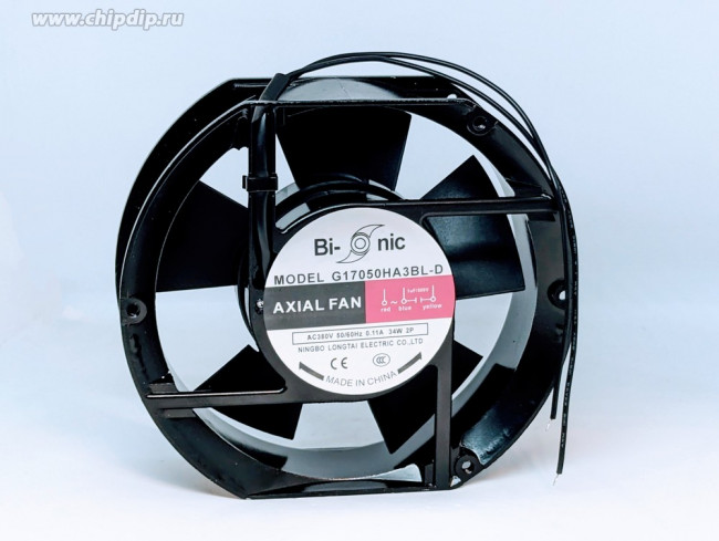 Вентилятор Bi-sonic G17050HA3BL-D 170x150x51 380V 0.11A 34W