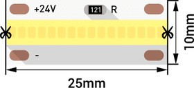 DSG-FOB-640-24-NW-33 Лента светодиодная LUX, FOB, 640 LED/м, 14 Вт/м, 24В, IP33, Нейтральный белый (4000K) Цвет свечения: Нейтральный бел