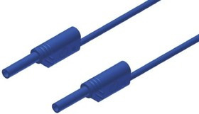 975696702, 2 mm lead, 10A, 1000V ac/dc, Blue, 100cm Lead Length