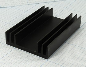 Охладитель (радиатор охлаждения) 100x 65x 20, тип F11, аллюминий, BLA055-100, черный