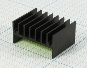 Ребристый радиатор черного цвета №12151 охладитель 25x 33x 17\H05\\Al\чер\BLA023-25\