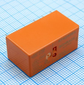 7-1393243-3, (RT424060), Реле силовое 8А две группы на переключение катушка 60В (29х12.7х15.7)мм монтаж в отверстие