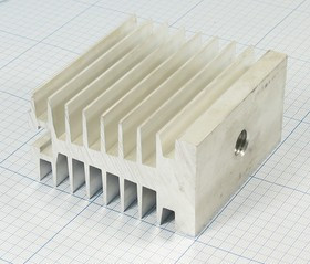 Радиатор охлаждения 80x 80x 45/М12, I08, Al, серый, О-151