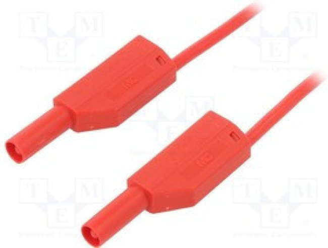 SLK410-E/N/S-10022, Измерительный провод, 19А, с осевым гнездом 4мм, Uном: 1кВ, Дл: 1м