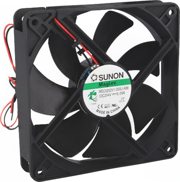 MEC0252V1-000U-A99, DC Fans Axial Fan, 120x120x25mm, 24VDC, 108.2CFM, 0.28"H2O, Vapo, Wire, Auto Restart